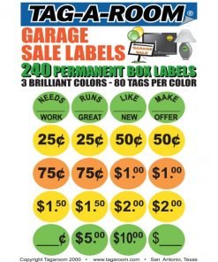 GARAGE SALE LABELS